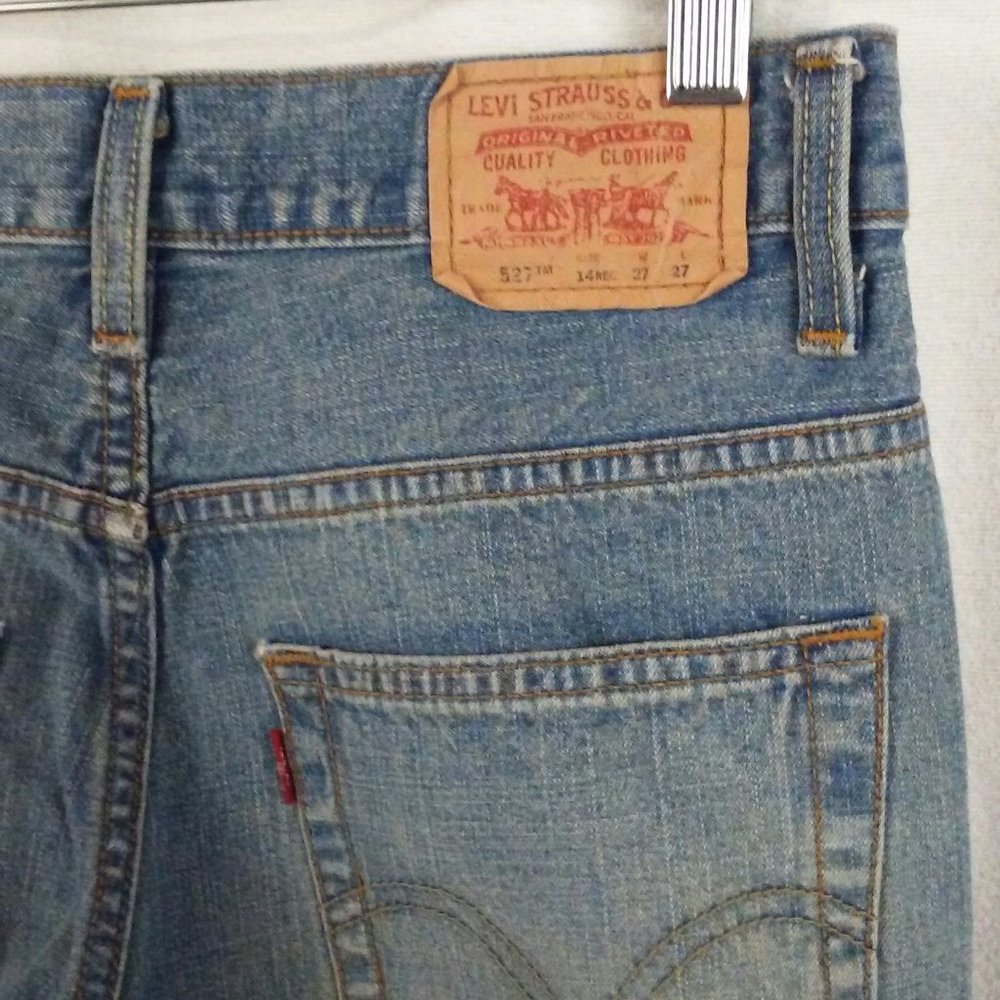 Levis boys 527 jeans 14 Reg W27"xL27" Light blue - Picture 10 of 11